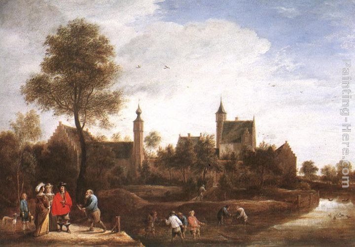 David the Younger Teniers A View of Het Sterckshof near Antwerp